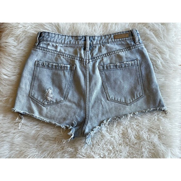 BlankNYC Size 27 Cut Off Jean Shorts Blue Jean Shorts Frayed & Distressed J20 - Picture 8 of 9